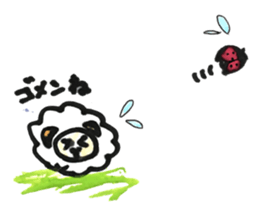 Sheep 's and ladybird . sticker #11118515