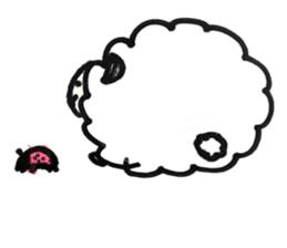 Sheep 's and ladybird . sticker #11118521