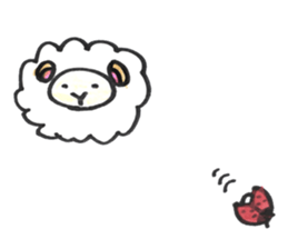 Sheep 's and ladybird . sticker #11118525