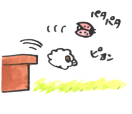 Sheep 's and ladybird . sticker #11118533