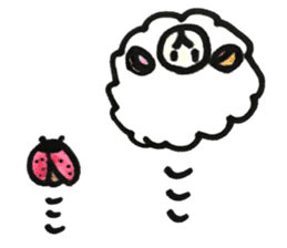 Sheep 's and ladybird . sticker #11118537