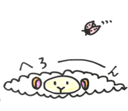 Sheep 's and ladybird . sticker #11118543