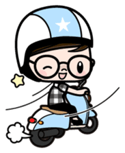 Boy with round glasses sticker #11118714