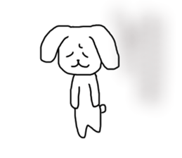 Simple heartwarming rabbit sticker #11118959