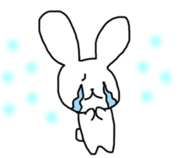 Simple heartwarming rabbit sticker #11118960