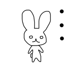 Simple heartwarming rabbit sticker #11118962