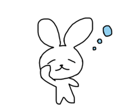 Simple heartwarming rabbit sticker #11118964