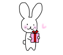 Simple heartwarming rabbit sticker #11118965
