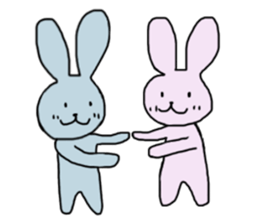Simple heartwarming rabbit sticker #11118970