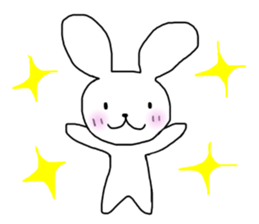 Simple heartwarming rabbit sticker #11118971