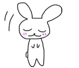 Simple heartwarming rabbit sticker #11118973