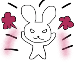 Simple heartwarming rabbit sticker #11118974