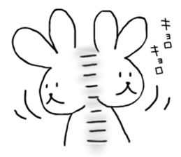 Simple heartwarming rabbit sticker #11118979