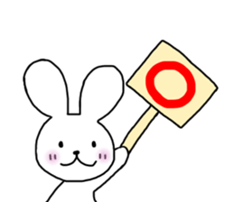 Simple heartwarming rabbit sticker #11118983