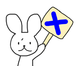 Simple heartwarming rabbit sticker #11118984