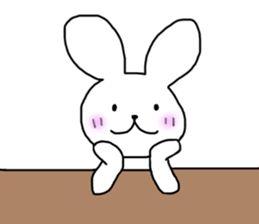 Simple heartwarming rabbit sticker #11118986