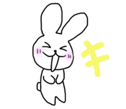 Simple heartwarming rabbit sticker #11118987