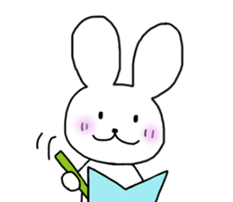 Simple heartwarming rabbit sticker #11118989