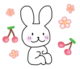 Simple heartwarming rabbit sticker #11118991