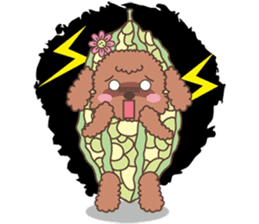 The fabulous world of red poodle- GuaGua sticker #11119113