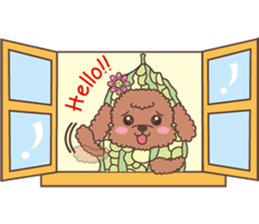 The fabulous world of red poodle- GuaGua sticker #11119116