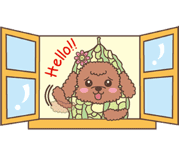 The fabulous world of red poodle- GuaGua sticker #11119116