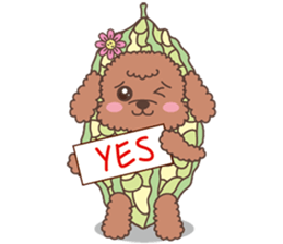 The fabulous world of red poodle- GuaGua sticker #11119117