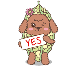 The fabulous world of red poodle- GuaGua sticker #11119117