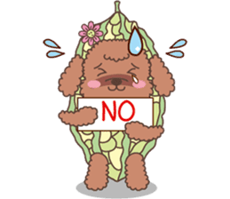 The fabulous world of red poodle- GuaGua sticker #11119118