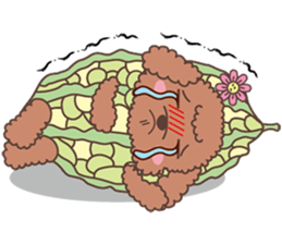 The fabulous world of red poodle- GuaGua sticker #11119119