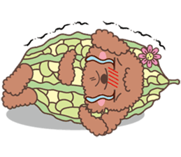 The fabulous world of red poodle- GuaGua sticker #11119119