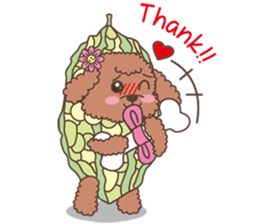 The fabulous world of red poodle- GuaGua sticker #11119120