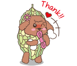 The fabulous world of red poodle- GuaGua sticker #11119120