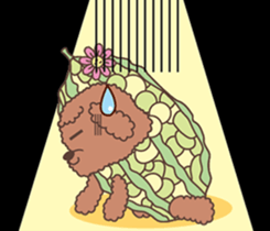 The fabulous world of red poodle- GuaGua sticker #11119121