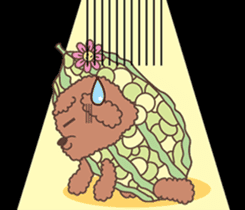 The fabulous world of red poodle- GuaGua sticker #11119121