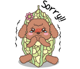 The fabulous world of red poodle- GuaGua sticker #11119122