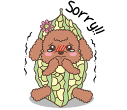 The fabulous world of red poodle- GuaGua sticker #11119122