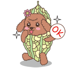 The fabulous world of red poodle- GuaGua sticker #11119123