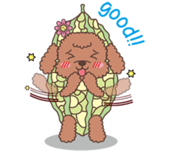 The fabulous world of red poodle- GuaGua sticker #11119125