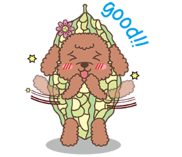 The fabulous world of red poodle- GuaGua sticker #11119125