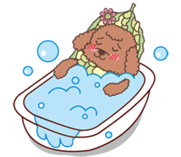 The fabulous world of red poodle- GuaGua sticker #11119126