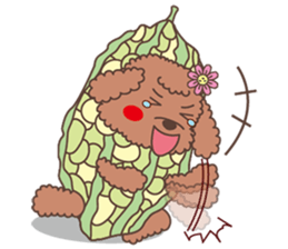 The fabulous world of red poodle- GuaGua sticker #11119127