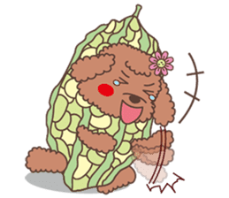 The fabulous world of red poodle- GuaGua sticker #11119127