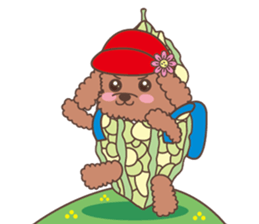 The fabulous world of red poodle- GuaGua sticker #11119129