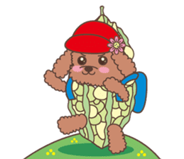 The fabulous world of red poodle- GuaGua sticker #11119129