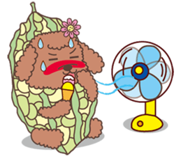 The fabulous world of red poodle- GuaGua sticker #11119130