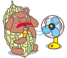 The fabulous world of red poodle- GuaGua sticker #11119130