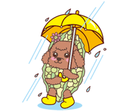 The fabulous world of red poodle- GuaGua sticker #11119132