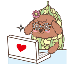 The fabulous world of red poodle- GuaGua sticker #11119133