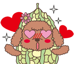 The fabulous world of red poodle- GuaGua sticker #11119135